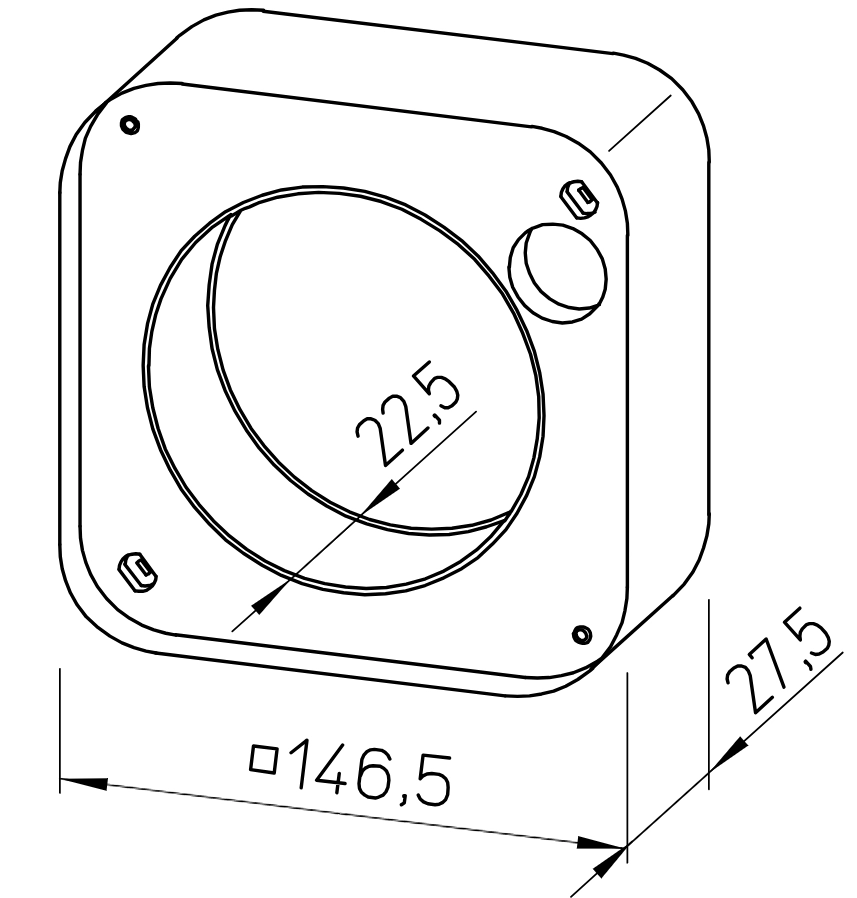 Helios Installation flange MF 90, to Mini fan HR