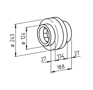 Helios Radial inline fan RR 125 C