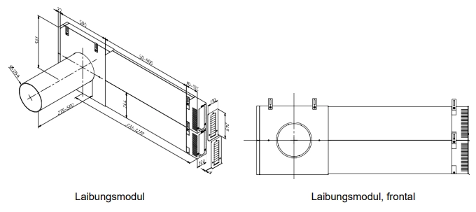 Zehnder Window-reveal module for ComfoAir 70, Length 580 mm