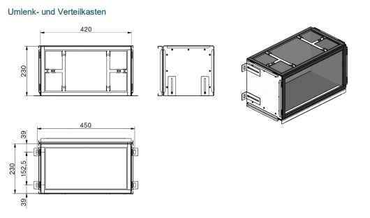 Zehnder Distribution box CW-D 420 including Terminal strips and Mounting material