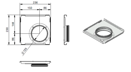 Zehnder End plate CW-P DK 220 including Terminal strips
