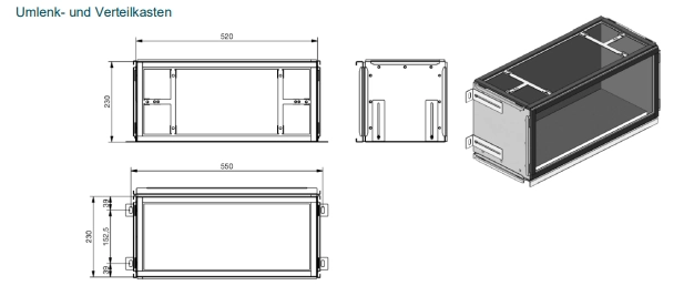 Zehnder Distribution box CW-D 520 including Terminal strips and Mounting material