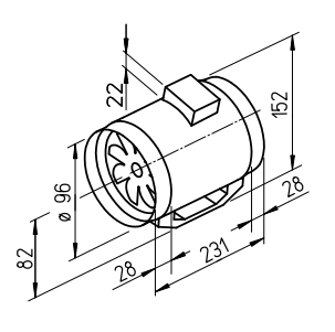 Helios Multivent Inline fan MV 100 A
