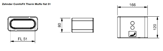 Zehnder Sleeve ComfoFit Therm flat 51