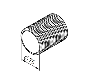 Helios FlexPipe Flexibles Lüftungsrohr FRS-R 75