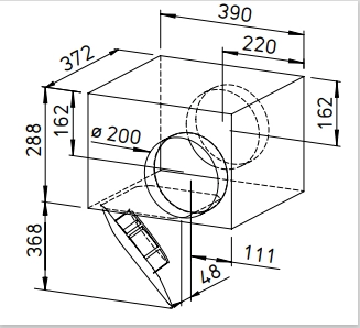 Helios Radial inline fan SVS EC 200 B SlimVent EC
