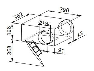 Helios Radial inline fan SVR EC 160 A SlimVent EC