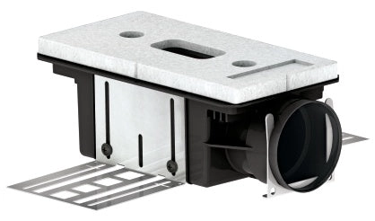 Zehnder Luftdurchlassgehäuse CLD-P 75, 1 x DN 75 stirnseitig, Höhe 85 mm