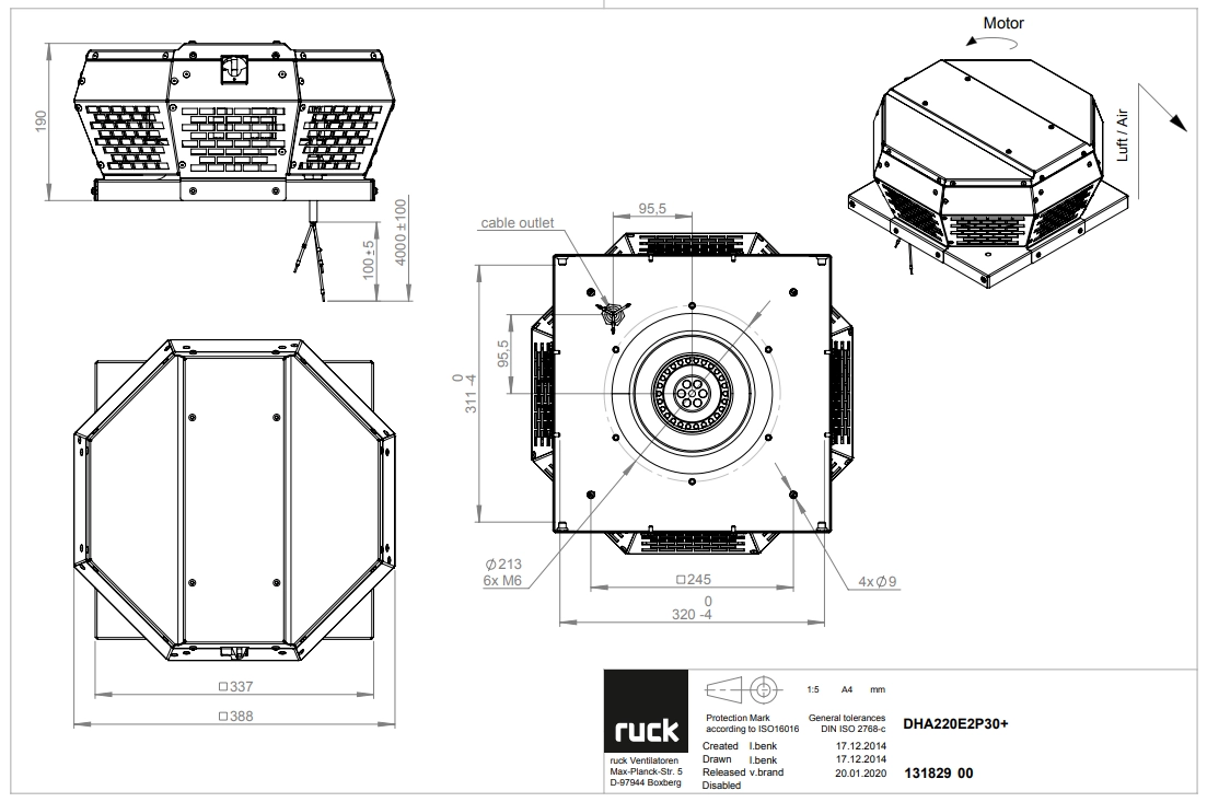 Ruck Dach-Radialventilator DHA 220 E2P 30