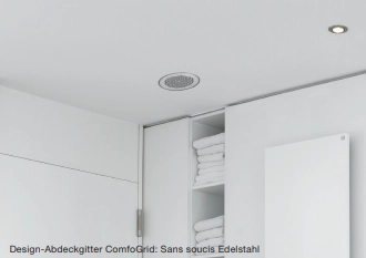 Zehnder Design-Gitter CLRF / TVA, Sans soucis, Edelstahl, Durchmesser 160 mm, inklusive Filter