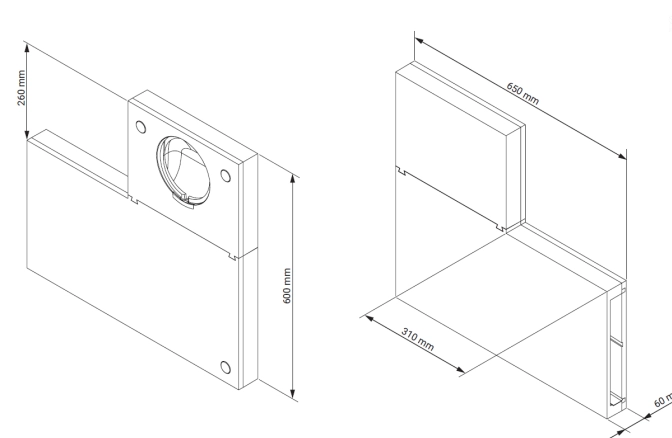 Zehnder Laibungsmodul für ComfoSpot 55 Twin